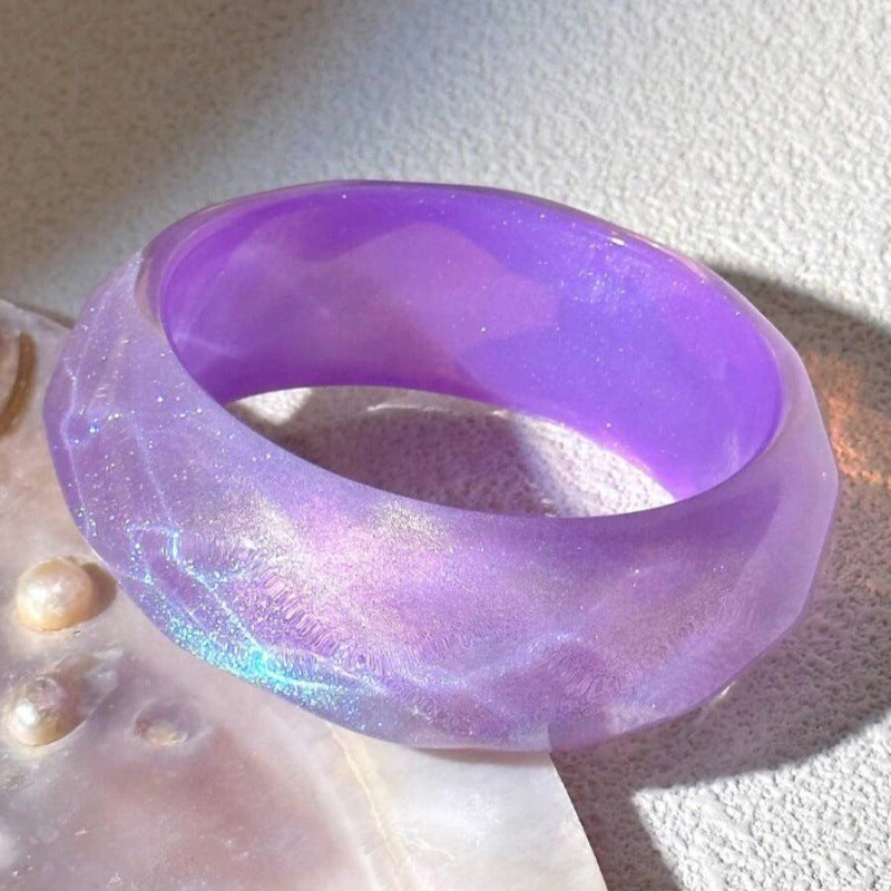 Wholesale Colorful Resin Bracelet Irregular Simple Geometric Opaque Resin Bracelet